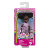 Boneca Barbie Chelsea Menina Vestido Floral Lilás Coque