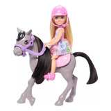 Boneca Barbie Chelsea Passeio De Ponei Mattel Htk29