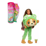 Boneca Barbie Cutie Reveal 10 Surpresas Cachorro Sapo Verde