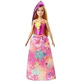 Boneca Barbie Dreamtopia Princesa Loira Vestido Flores Mattel GJK12