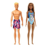 Boneca Barbie E Ken Namorados Moda Praia Original Mattel