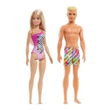 Boneca Barbie E Ken Namorados Praia Original Mattel
