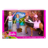 Boneca Barbie E Stacie Liçoes Montar A Cavalo Mattel Gxd65