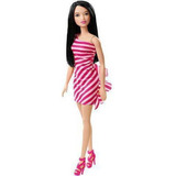 Boneca Barbie Fashion Morena Com Vestido
