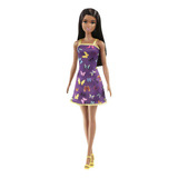 Boneca Barbie Fashion Negra Com Vestido