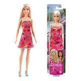 Boneca Barbie Fashion Vestido Rosa T7439