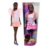Boneca Barbie Fashionista 216 Vestido Salmão Mattel Fbr37