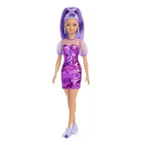 Boneca Barbie Fashionista Petit Cabelo Roxo Coleção Nova