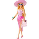 Boneca Barbie Filme Dia De Praia E Acessórios Hpl73 Mattel