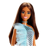 Boneca Barbie Glitter Negra Fashion Articulada Mattel