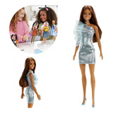 Boneca Barbie Glitter Vestido Verde Mattel