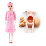 Boneca Gravida Real Amiga Da Barbie Com Bebe Na Barriga 28cm com o