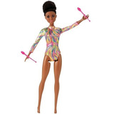 Boneca Barbie Negra Profissões Ginasta Ginástica