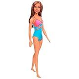 Boneca Barbie Praia Morena Maiô Azul