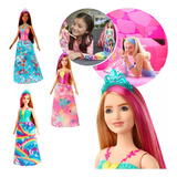 Boneca Barbie Princesa Dreamtopia Com Vestido E Coroa Mattel