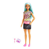 Boneca Barbie Profissões Maquiadora Cabelo Azul Hkt66 Mattel