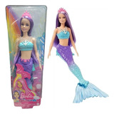 Boneca Barbie Sereia Roxo C Coroa Lançamento O Filme Mattel