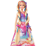 Boneca Barbie Tranças Mágicas Dreamtopia Rapunzel Colorido