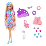 Boneca Barbie Vestido De Estrelas Totally Hair Mattel