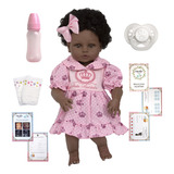 Boneca Bebe Reborn De Silicone Menina Negra Linda Promoção