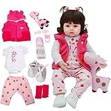 Boneca Bebê Reborn Menina 100- Silicone Pode Dar Banho Criança Presente Original 48cm Girafinha Boneca