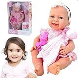 Boneca Bebe Reborn Realista Brinquedo Menina New Born Com Acessórios Abre Os Olhos Chupeta Roupinha
