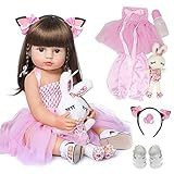 Boneca Bebê Reborn Silicone Menina Princesa 55cm Pode Dar Banho Criança Presente Original