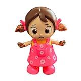 Boneca Bonequinha Dançarina Fofa Luzes Led Sons Movimentos Cor Rosa