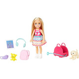 Boneca Chelsea Viajante Com Acessórios Barbie Mattel