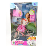 Boneca Com Bicicleta E Acessórios Julia