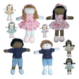 Boneca De Pano 35 Cm Decoração Menina Menino Antialérgica