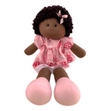 Boneca De Pano 60cm Menina Linda Antialérgica Escolha A Cor