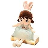 Boneca De Pelúcia Coelha Macia 45 Cm -Verde-água-