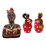 Boneca Estatueta Africana Escultura Decoração