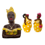 Boneca Estatueta Africana Escultura Decoração