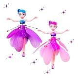 Boneca Fadinha Voadora Brinquedo Infantil Sensor Drone Princesas Rosa
