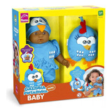 Boneca Galinha Pintadinha Mini Baby Negra 40cm Travesseiro