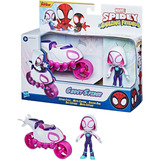 Boneca Ghost spider E Motocóptero Marvel Spidey Hasbro