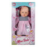 Boneca Infantil Meu Bebe Vestido Rosa Cheirinho 60cm Estrela