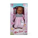 Boneca Meu Bebê Negro Vestido Rosa