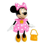Boneca Minnie Conta Histórias Menina Rosa C Bolsinha Disney