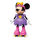 Boneca Minnie Patinadora Disney Fala Frases Elka