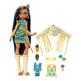 Boneca Monster High Cleo De Nile Moda Com Pet Hhk54 Mattel