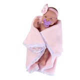 Boneca Neném Reborn Maternidade Manta Chupeta Roma Babies