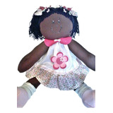 Boneca Pano Negra Artesanal Decoraçao Infantil Quarto Menina
