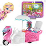 Boneca Polly Pocket Carrinho De Lanche Flamingo Hwp24 Mattel