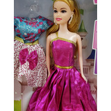 Boneca Princesa Articulada Barbie Com Troca