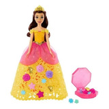 Boneca Princesa Bela Moda Floral 20 Amuletos Luxo Importada