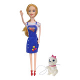 Boneca Princesa Cachorro Pet Infantil Criança Brinquedo