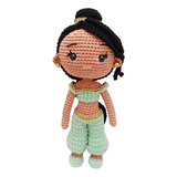 Boneca Princesa Jasmine Em Crochê amigurumi
